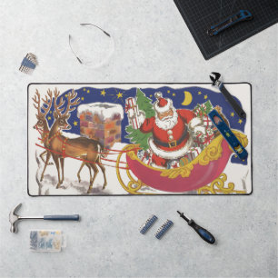 Weihnachten im Vintage-Stil, fröhlicher Weihnachts Schreibtischunterlage