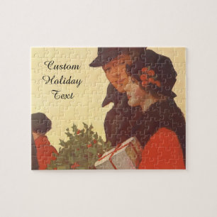 Weihnachten im Vintage-Stil, Geschenkeinkauf für L Puzzle