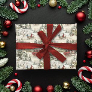 Weihnachten im Vintage-Stil Geschenkpapier