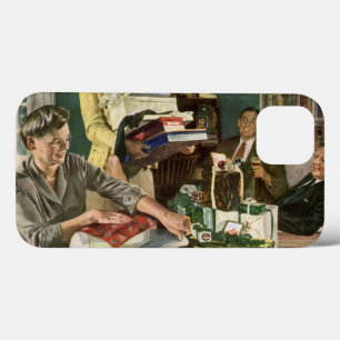Weihnachten im Vintage-Stil, glückliche Familie be Case-Mate iPhone Hülle
