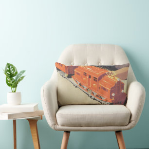 Weihnachten im Vintage-Stil, Junge spielt mit Spie Lendenkissen