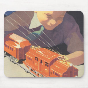 Weihnachten im Vintage-Stil, Junge spielt mit Spie Mousepad