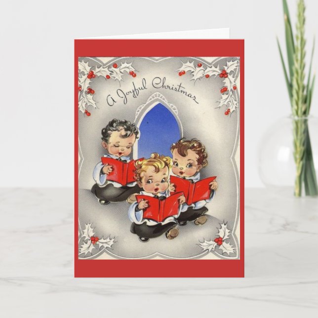 Weihnachten im Vintage-Stil - Kinder im Chor, (Vorderseite)