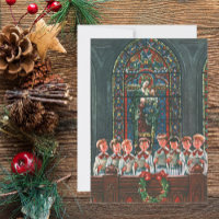 Weihnachten im Vintage-Stil: Kinder singen im Chor