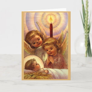 Weihnachten im Vintage-Stil - Kleine Engel & Jesus