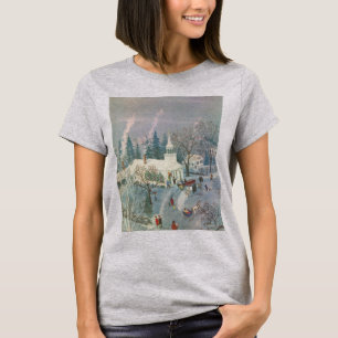 Weihnachten im Vintage-Stil, Menschen auf dem Weg  T-Shirt