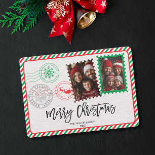 Weihnachten im Vintage-Stil mit roten und grünen B