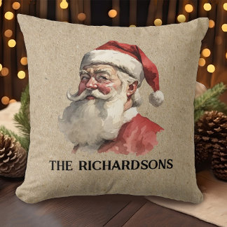 Weihnachten im Vintage-Stil mit Santa Claus Kissen
