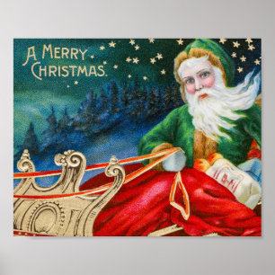 Weihnachten im Vintage-Stil Poster