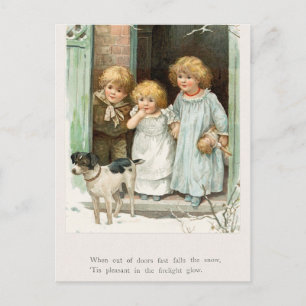 Weihnachten im Vintage-Stil Postkarte