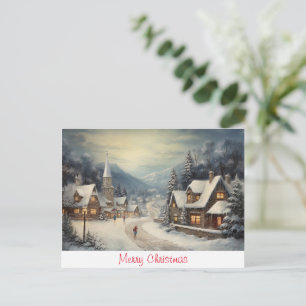 Weihnachten im Vintage-Stil Postkarte