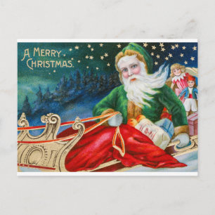 Weihnachten im Vintage-Stil Postkarte