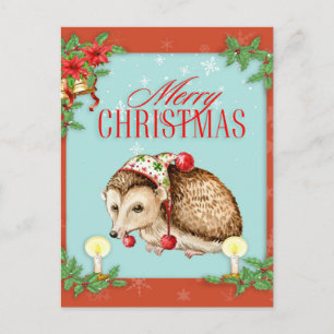 Weihnachten im Vintage-Stil Postkarte