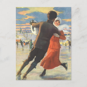 Weihnachten im Vintage-Stil, romantisches Paar bei