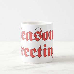 Weihnachten im Vintage-Stil, Saisongrüße-Text in R Kaffeetasse