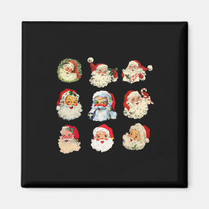 Weihnachten im Vintage-Stil Santa Claus Gesichter Magnet