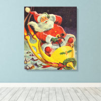 Weihnachten im Vintage-Stil, Santa Claus in einem