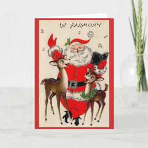 Weihnachten im Vintage-Stil - Santa & Rentiere in