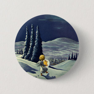 Weihnachten im Vintage-Stil, Schneeengel geht mit Button