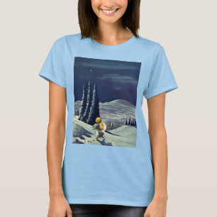 Weihnachten im Vintage-Stil, Schneengel geht mit e T-Shirt