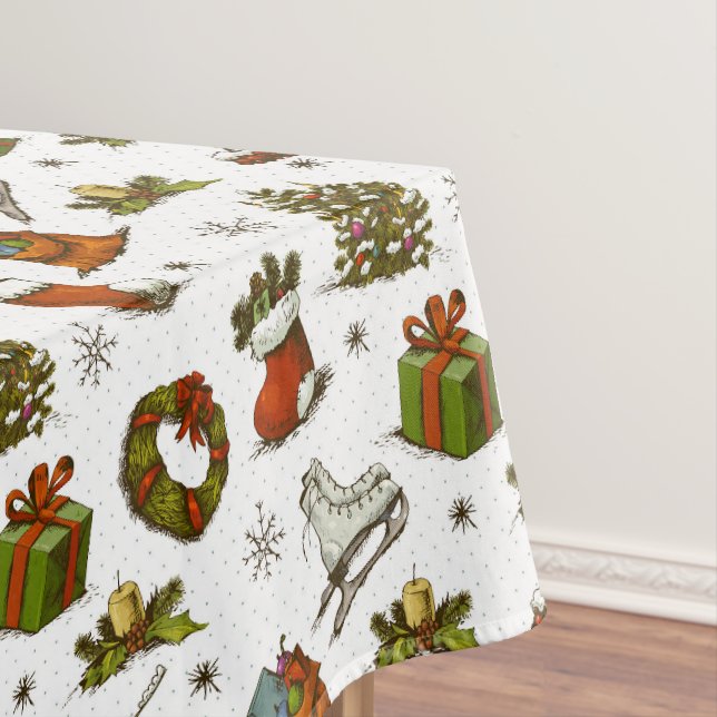 Weihnachten im Vintage-Stil Tischdecke (Beispiel)