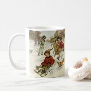 Weihnachten im Vintage-Stil, viktorianische Kinder Kaffeetasse
