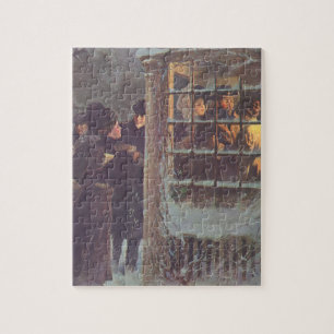 Weihnachten im Vintage-Stil, viktorianische Mensch Puzzle