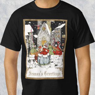 Weihnachten im Vintage-Stil, viktorianische Mensch T-Shirt