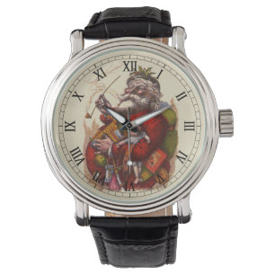 Weihnachten im Vintage-Stil, viktorianische Santa- Armbanduhr