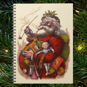 Weihnachten im Vintage-Stil, viktorianische Santa- Notizblock
