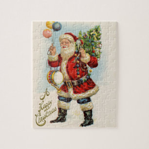 Weihnachten im Vintage-Stil, viktorianische Santa- Puzzle