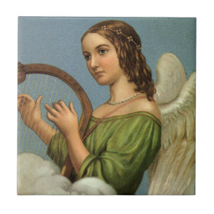 Weihnachten im Vintage-Stil, viktorianischer Engel Fliese