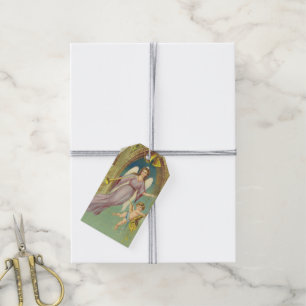 Weihnachten im Vintage-Stil, viktorianischer Engel Geschenkanhänger