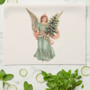Weihnachten im Vintage-Stil, viktorianischer Engel Geschirrtuch