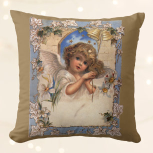 Weihnachten im Vintage-Stil, viktorianischer Engel Kissen