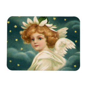 Weihnachten im Vintage-Stil, viktorianischer Engel Magnet
