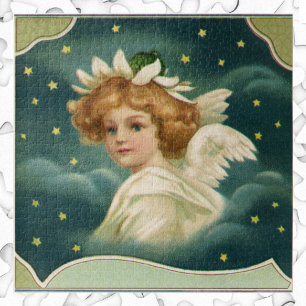 Weihnachten im Vintage-Stil, viktorianischer Engel Puzzle