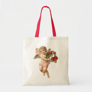 Weihnachten im Vintage-Stil, viktorianischer Engel Tragetasche