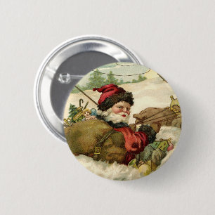Weihnachten im Vintage-Stil, viktorianischer Weihn Button