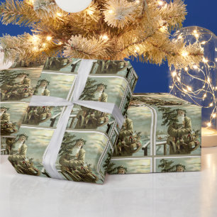 Weihnachten im Vintage-Stil, viktorianischer Weihn Geschenkpapier