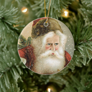 Weihnachten im Vintage-Stil, viktorianischer Weihn Keramik Ornament