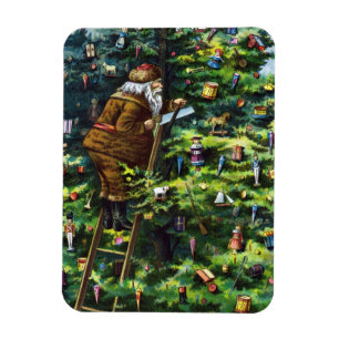 Weihnachten im Vintage-Stil, viktorianischer Weihn Magnet