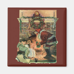 Weihnachten im Vintage-Stil, viktorianischer Weihn Magnet