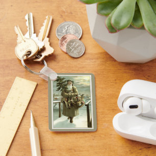 Weihnachten im Vintage-Stil, viktorianischer Weihn Schlüsselanhänger