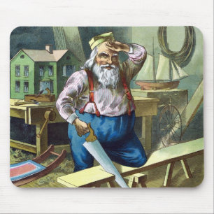 Weihnachten im Vintage-Stil, Weihnachtsmann beim B Mousepad