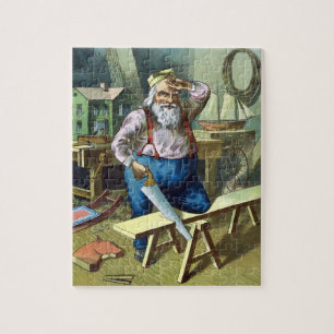 Weihnachten im Vintage-Stil, Weihnachtsmann beim B Puzzle