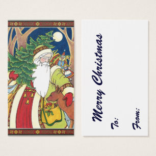 Weihnachten im Vintage-Stil, Weihnachtsmann Hirsch