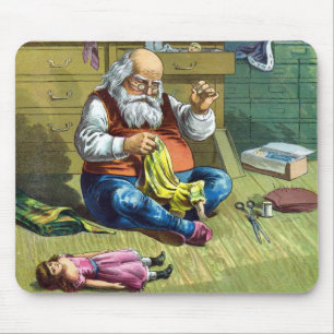 Weihnachten im Vintage-Stil, Weihnachtsmann macht  Mousepad