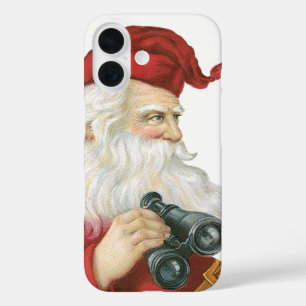 Weihnachten im Vintage-Stil, Weihnachtsmann mit Fe iPhone 16 Hülle