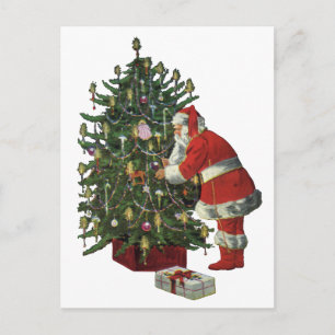 Weihnachten im Vintage-Stil, Weihnachtsmann mit Ge